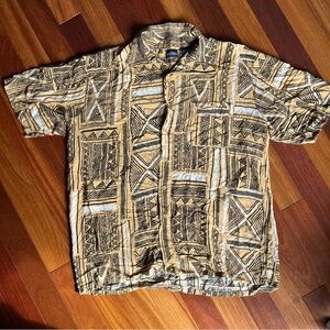 Y2K PATTERN BUTTON DOWN SHIRT